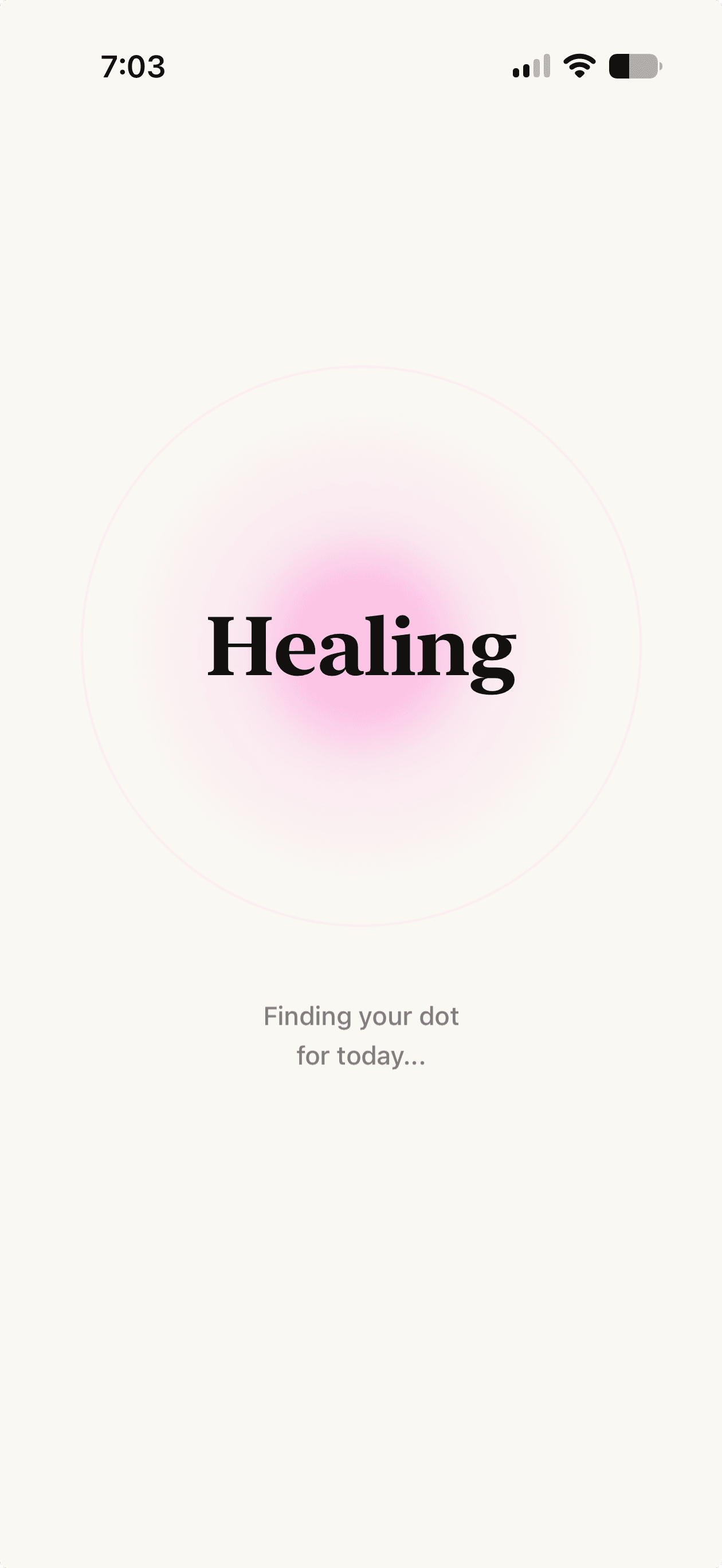 DotQuot finding a Healing quote